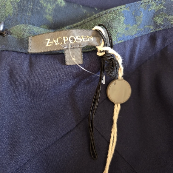 Zac Posen Vintage Jacquard Printed Mermaid Pinup Feminine Knee Skirt Size 4 - Picture 11 of 13